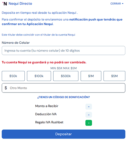 Hacer tu primer depósito
